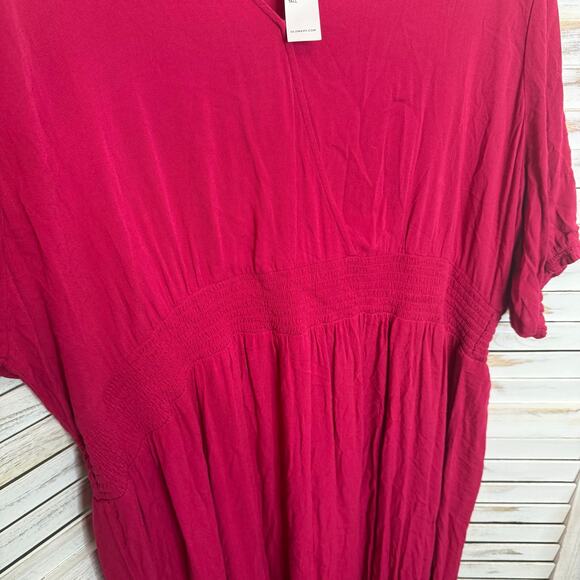 OLD NAVY NWT Women's PLUS XXL TALL Empire Waist Pink Tangiers Gauze Maxi Dress - Picture 7 of 13